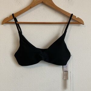 J Crew Lana Bikini Top‎ Small Black